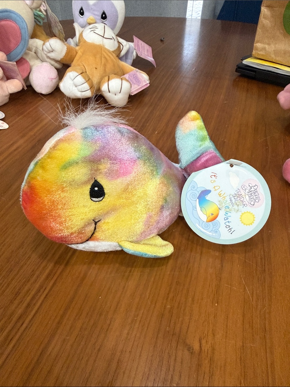 Precious Moments Rainbow Tie-Dye Narwhal Plush